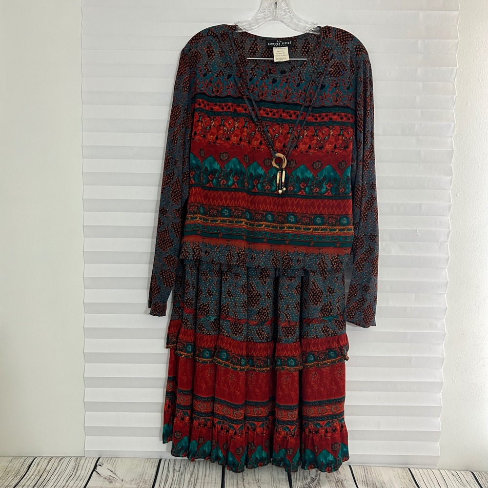 Carole Little Vintage 2 Piece Set Top Maxi Skirt Boho Festival Sz 4Skirt/6Top